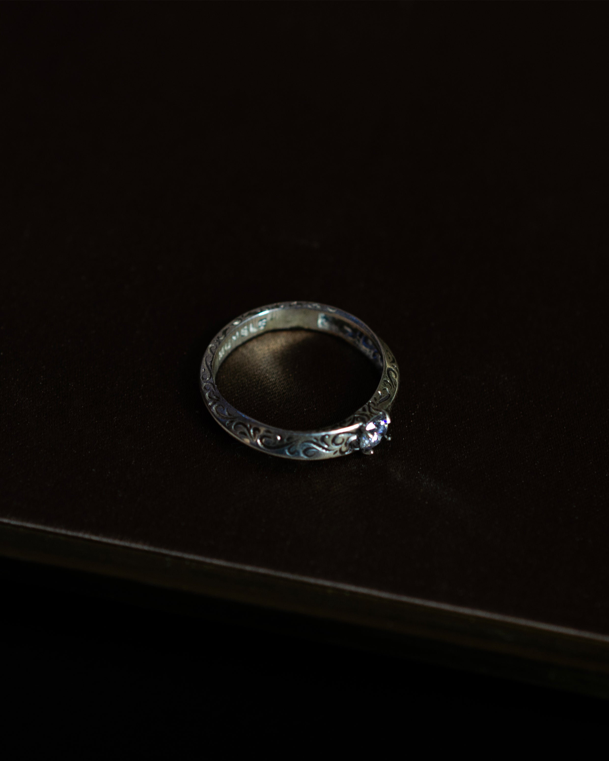 Baroque Engraved Solitaire