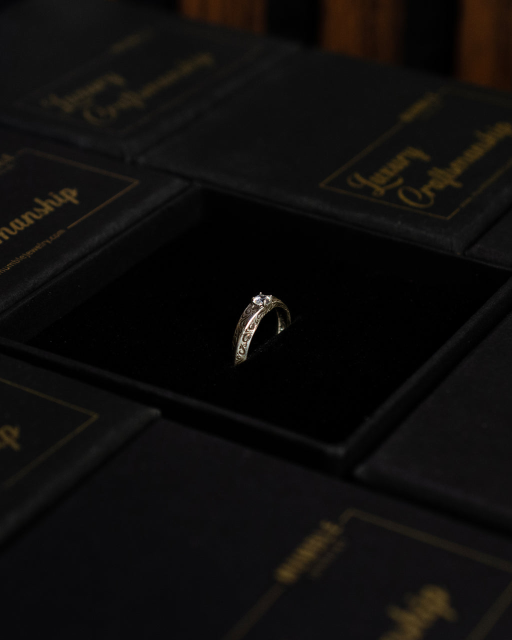 Baroque Engraved Solitaire