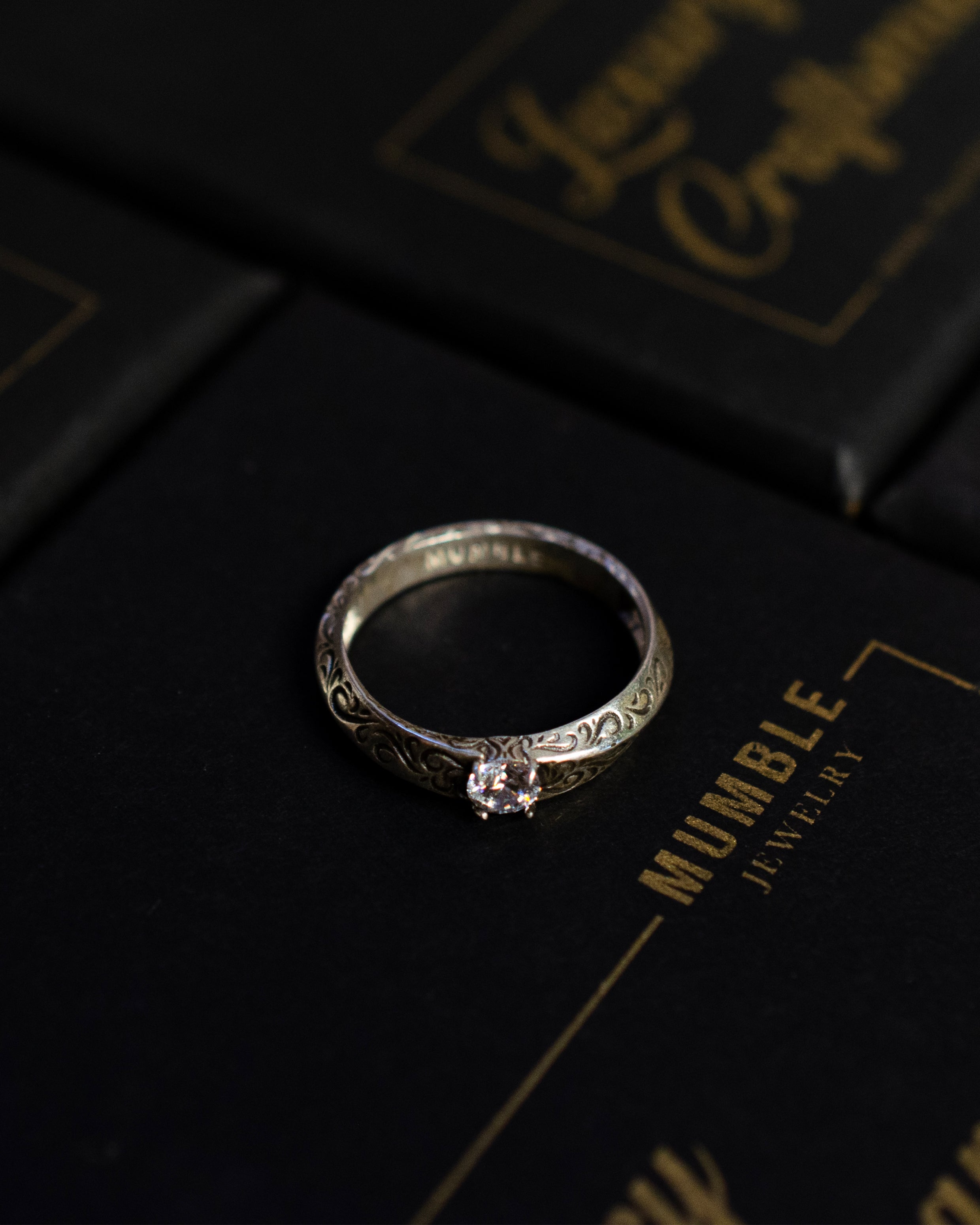 Baroque Engraved Solitaire