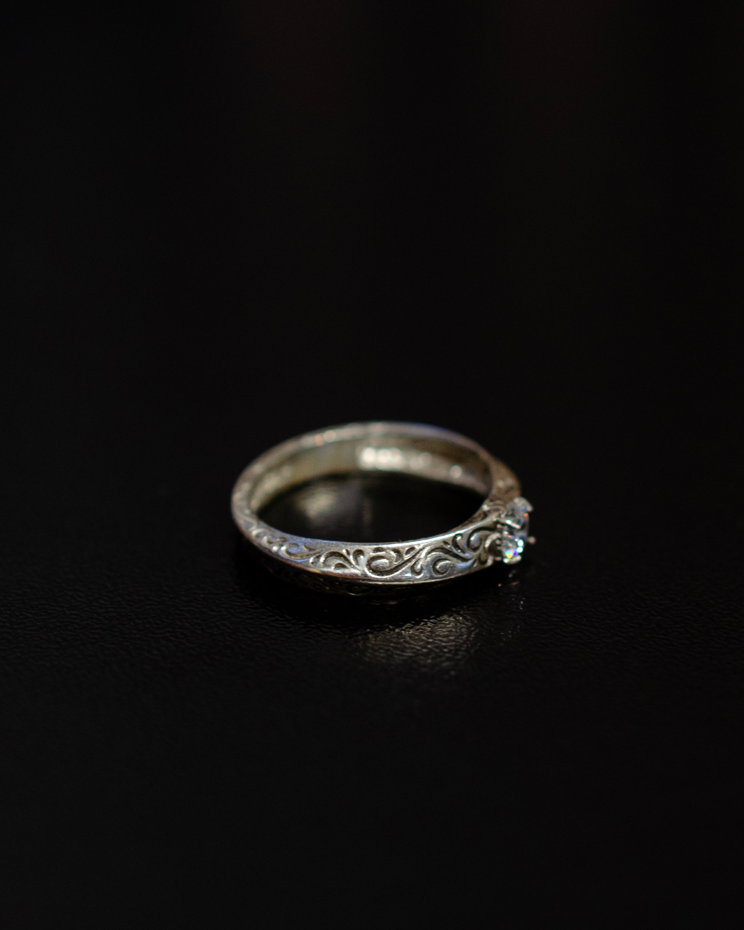 Baroque Engraved Solitaire