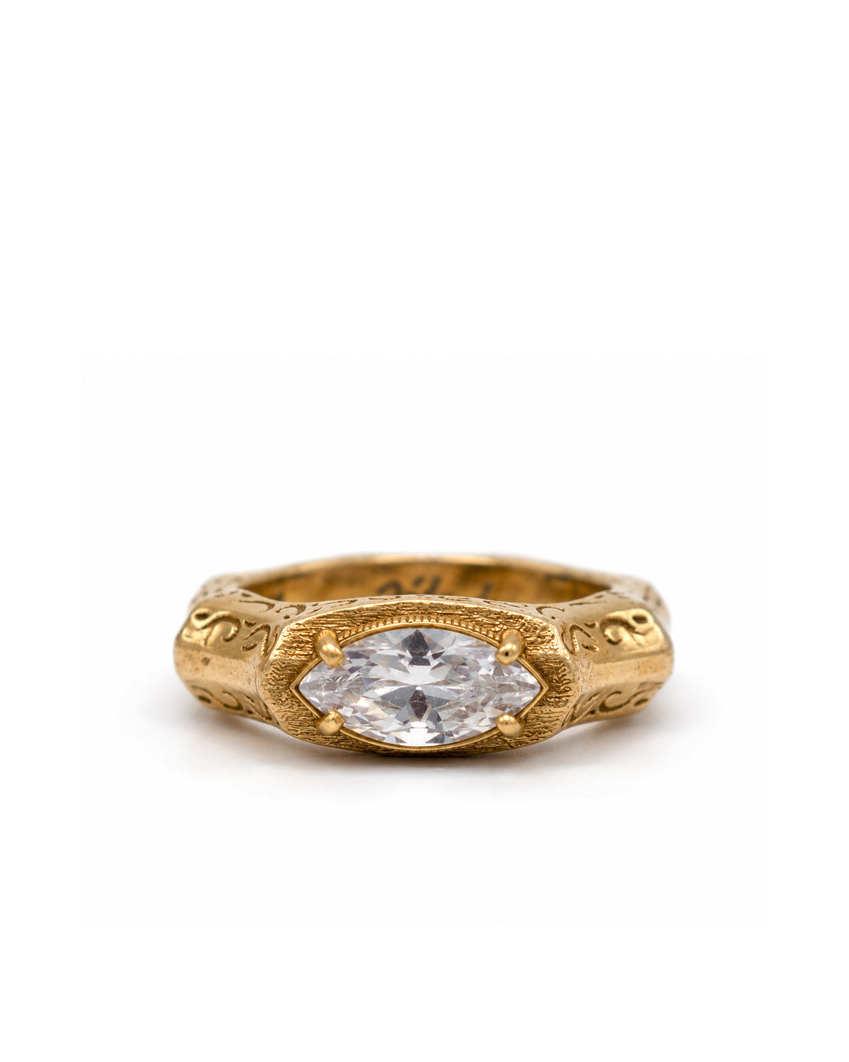 Baroque Marquise 14 Ayar Altın Kaplama
